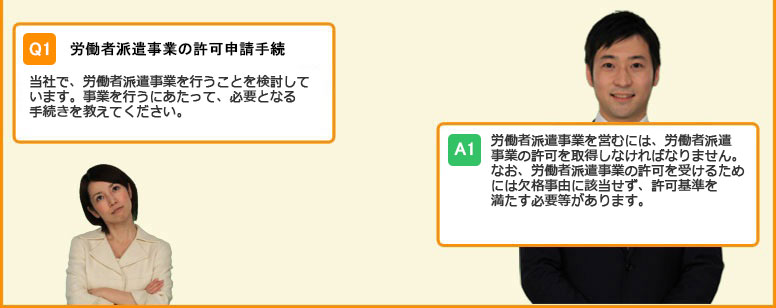 労働者派遣事業の許可申請手続