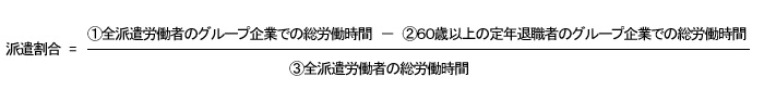 派遣割合の計算式